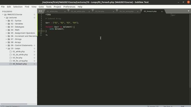 33 PHP Web Development 32 Loops foreach смотреть онлайн