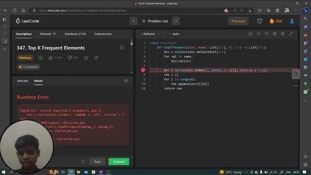 Top K Frequent Elements | Leetcode Q.347 | Python | C++ | Java | LeetCode Daily challenges смотреть онлайн