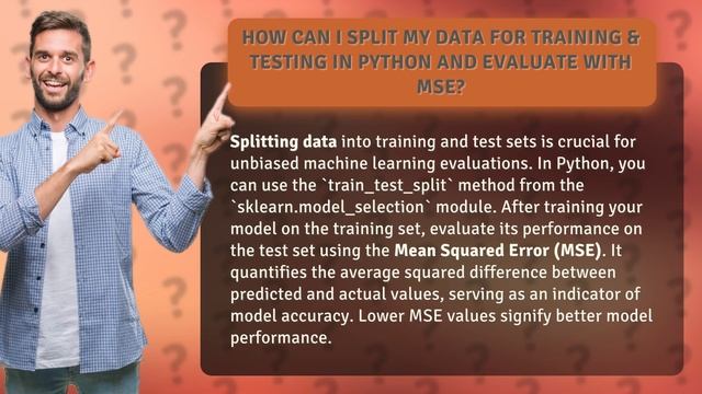 How Can I Split My Data for Training & Testing in Python and Evaluate with MSE? смотреть онлайн