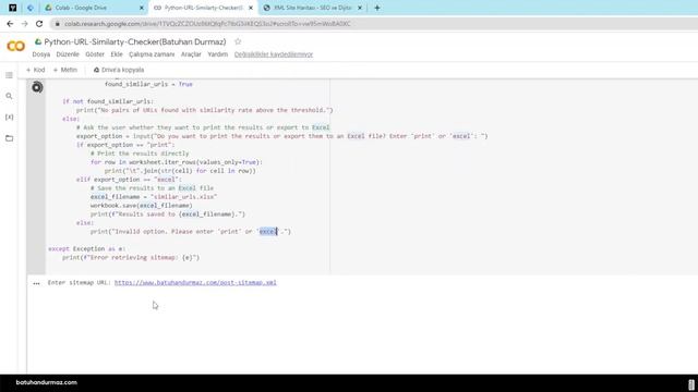 URL Similarity Checker Tool on Colab with Python - Batuhan Durmaz смотреть онлайн