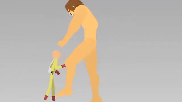 Eren vs saitama :- MADE BY HASSAN ALI TV (stick node pro) with sound funny moments смотреть онлайн