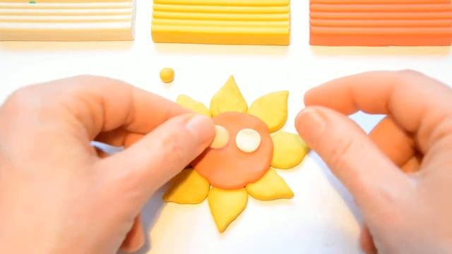 Веселое солнышко из пластилина. Урок лепки для детей.