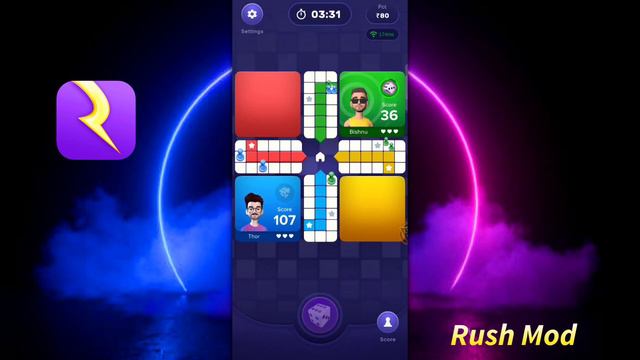 Rush Speed Ludo Game Unlimited Trick | Rush App New Winning Trick | Rush Game Trick смотреть онлайн