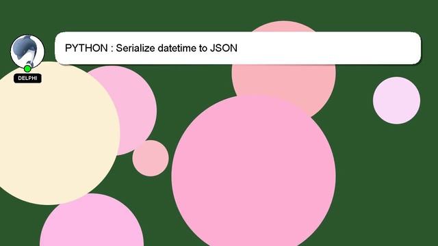 PYTHON : Serialize datetime to JSON смотреть онлайн
