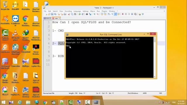 3- How to connect to SQLPLUS смотреть онлайн