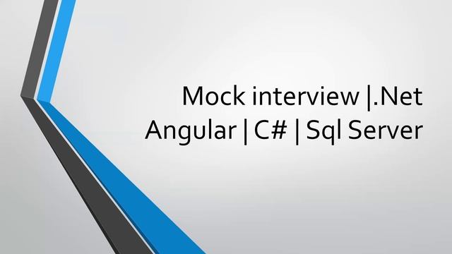 Mock interview |.Net Angular | C# | Sql Server | Interview 1 смотреть онлайн