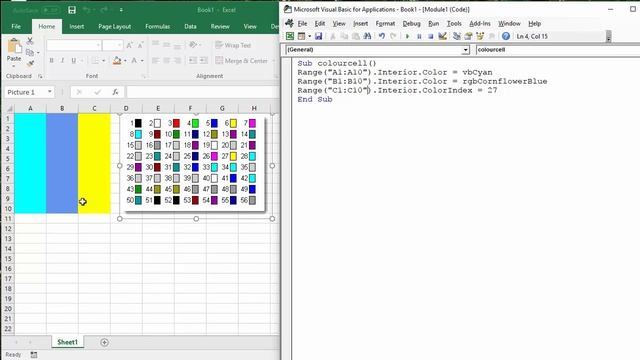 How to Colour Excel Cells, Font and Border with VBA Macro смотреть онлайн