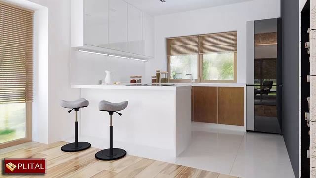 Одноэтажный дом в стиле Хай Тек - Zx105 Доступен для строительства в Украине смотреть онлайн