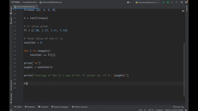 ? Canonical Selection Python Code || Genetic Algorithm PYTHON Language ?? смотреть онлайн
