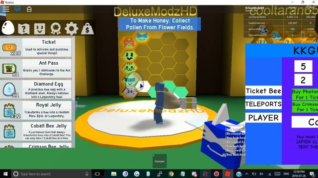 ROBLOX GUI | Bee Swarm Simulator|Teleports, buy stuff 1 ticket (Script Exe req) смотреть онлайн