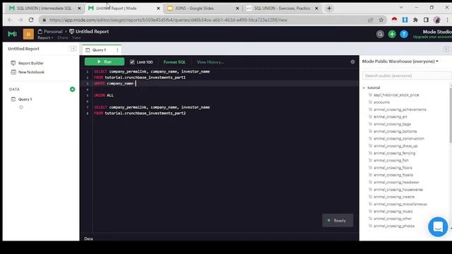 SQL Tutorial - 15 Days of SQL ( UNION ) смотреть онлайн