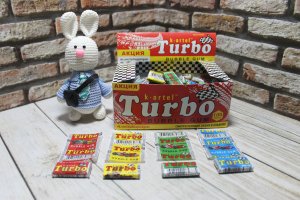 Распаковка жевательной резинки «Turbo» серия «Cabriolet» (фирма «K-Artel»)