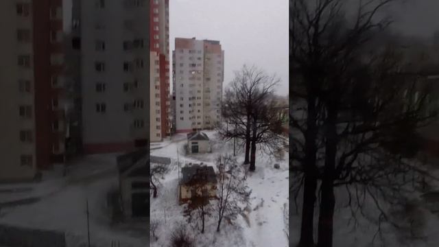 у нас в Гомеле пошёл снег 23 ноября 2023 года температура на улице -7 -9 с смотреть онлайн
