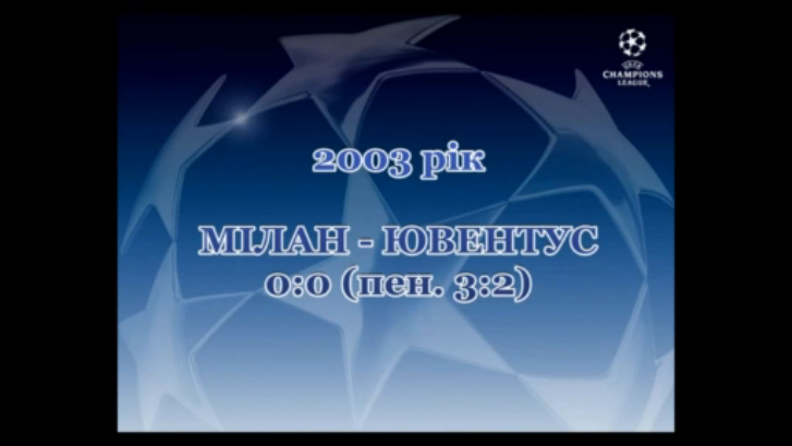 Фінал ЛЧ-2003. Мілан - Ювентус 0-0 (пен.3-2) смотреть онлайн