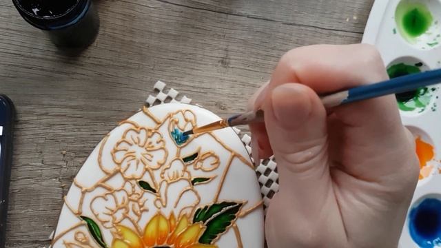 ВИТРАЖ НА ПРЯНИКЕ новый урок по росписи|| Cookodel смотреть онлайн