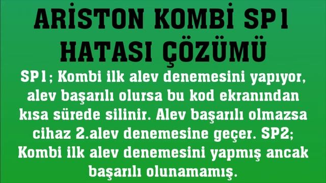 Ariston Kombi SP1 Hatası Nasıl Giderilir? смотреть онлайн