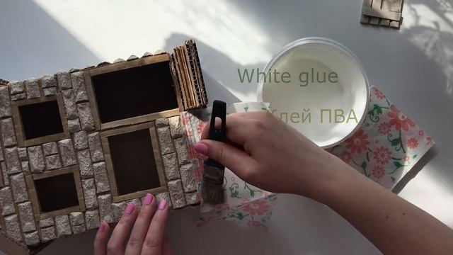 DIY Miniature House with bricks | Cardboard idea | Paper craft tutorial смотреть онлайн