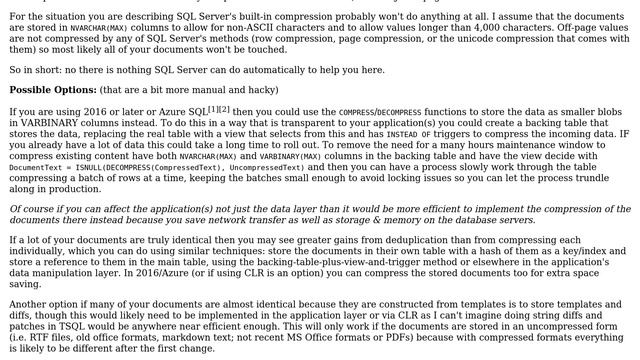 Databases: SQL Server 2012 compress column for whole table (2 Solutions!!) смотреть онлайн