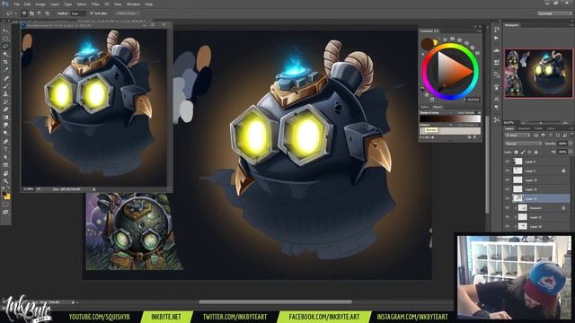 HOW TO: Painting a Hearthstone Boom Bot - Photoshop Painting смотреть онлайн