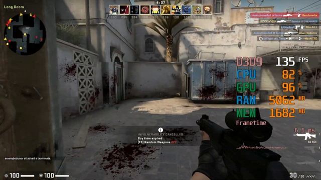 GeForce GTX 960 -- Intel Core i5-2500K -- CSGO FPS Test Dust 2 MAX смотреть онлайн