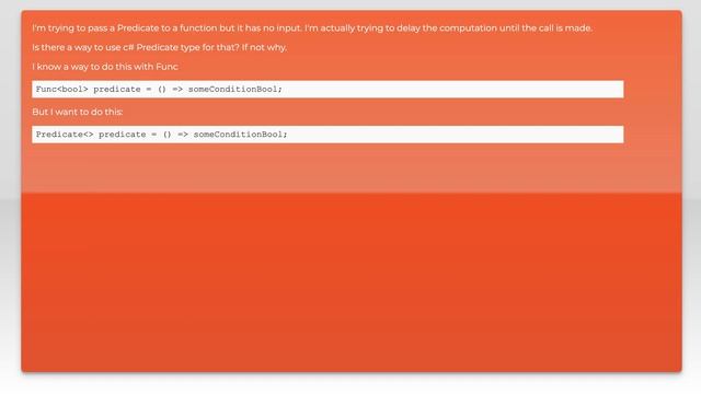 c# Predicate with no parameters смотреть онлайн