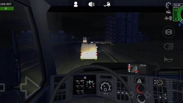 GRAND TRUCK SIMULATOR WITH NIGHTIME DRIVE WITH ORANGE TRUCK AND MEDIUM SIZE CARGO DELIVERY смотреть онлайн