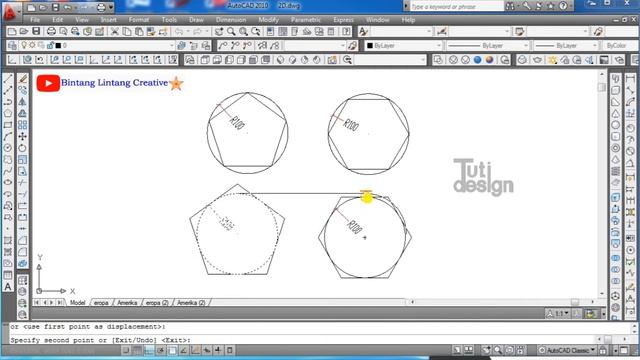 Belajar Autocad 8 Menit | Tutorial For Beginners Autocad 2D | Polygon, Rectangle & Arc Commands смотреть онлайн