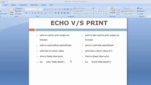 PHP Interview Question & Answers - Difference Between echo and print смотреть онлайн