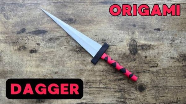 ORIGAMI DAGGER EASY TUTORIAL STEP BY STEP | DIY ORIGAMI DAGGER PAPER KNIFE EASY ORIGAMI WORLD CRAFT