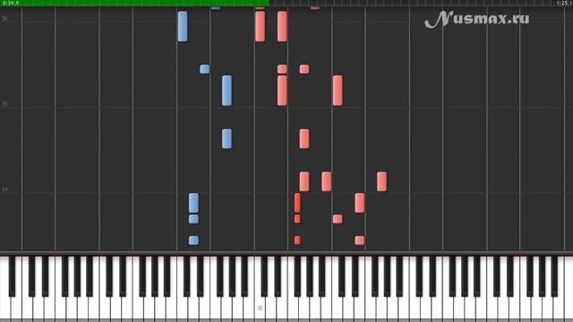 Koji Kondo - Super Mario Bros. theme (OST Super Mario) Piano Tutorial (Synthesia + Sheets + MIDI) смотреть онлайн