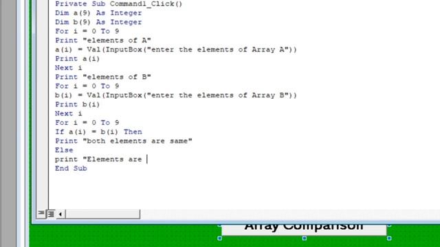 VB 6.0 program takes 10 num and store in an two array.check elements of array are uplicate/differen смотреть онлайн