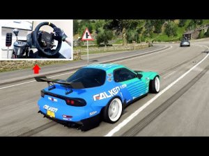 Дрифт на mazda rx7 Джеймса Дина! Дрифт на игровом руле - Forza Horizon 4