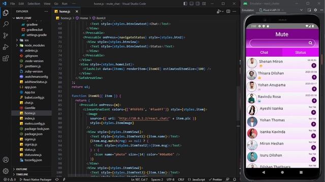 React Native Chat Application | Home Screen | Java Institute смотреть онлайн