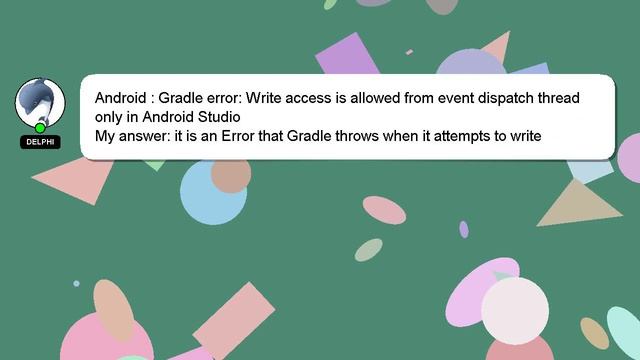 Android : Gradle error: Write access is allowed from event dispatch thread only in Android Studio смотреть онлайн