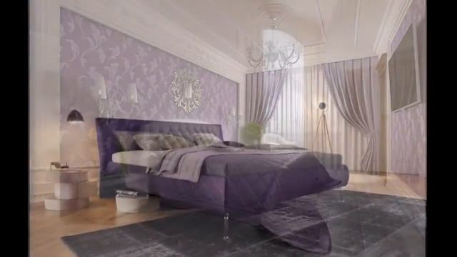 Дизайн спальни в фиолетовых тонах смотреть онлайн
