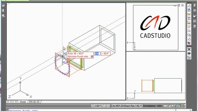 AutoCAD MEP 2010 | Lüftung: Übergangsbogen setzen смотреть онлайн
