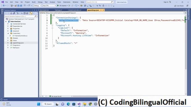 How to read appsetting.json file in .net core in English смотреть онлайн