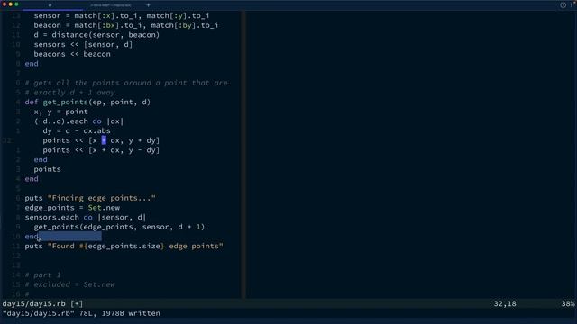 (2/2) Beacon Exclusion - Advent of Code 2022 Day 15 with Ruby смотреть онлайн