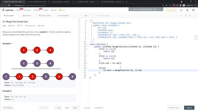 UNLISTED | LeetCode 21 | Java смотреть онлайн
