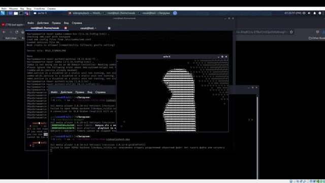 Bad apple!! in terminal / Bad apple!! на терминале (Визуализация с помощью Kali Linux) смотреть онлайн