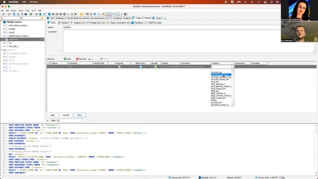 Mysql - 1 курс - заняття 2 - Створення бази і таблиці смотреть онлайн