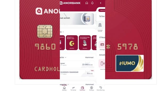 ANOR BANK Plastik Kartasini Bepul Olish