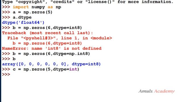 DataType in NumPy Library | Python Tutorials смотреть онлайн