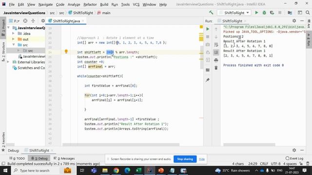 JAVA Interview Question #4 | Rotate Array/List by k position | 3 Different Approach смотреть онлайн