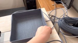 Как шить квадратную корзину из шнура Квадратная корзина в технике зиг заг Корзина на швейной машине