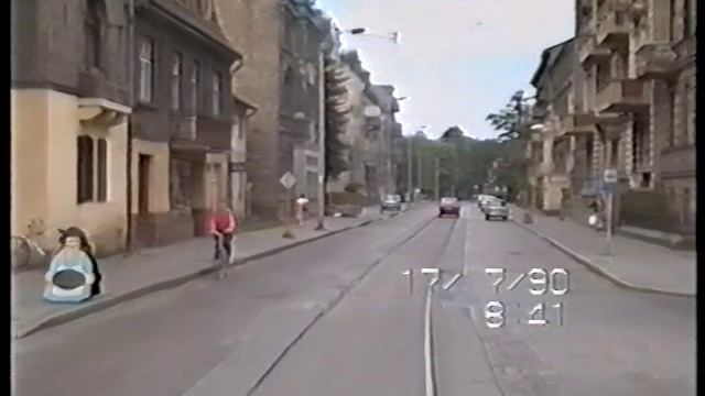 Original-Tram-Führerstandsfahrt Potsdam 1990: Platz D.Einh. - Kastanienallee