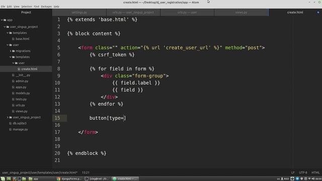 Djagno User Registration Tutorial | Django casts #3 смотреть онлайн
