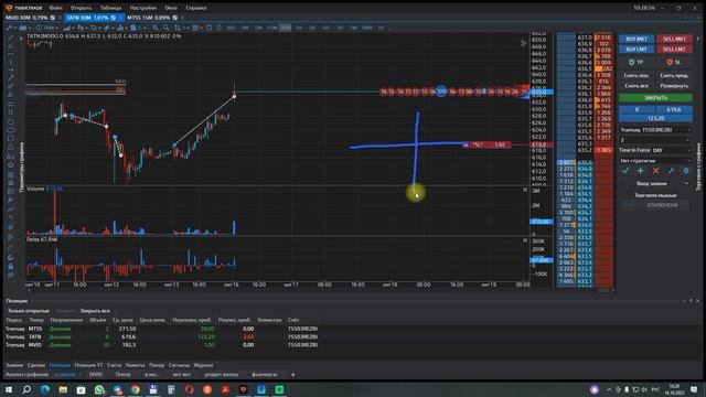 Обзор моих открытых позиций М-видео Татнефть МТС 16 102023 смотреть онлайн
