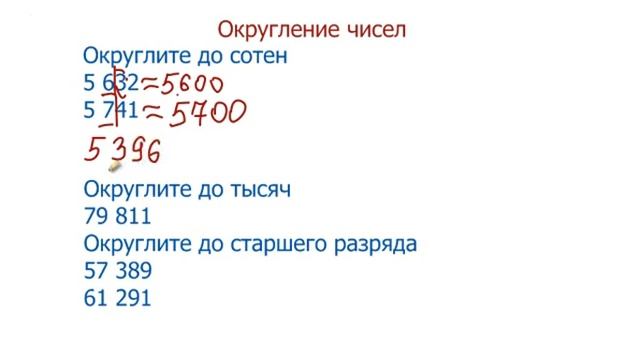 Математика 5 класс. Округление чисел смотреть онлайн