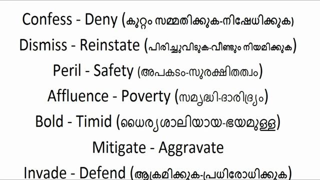 Most Important Antonyms For Kerala PSC Malayalam Class | Part 2 смотреть онлайн